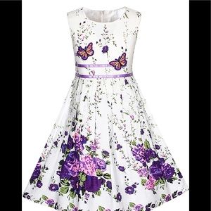 Purple floral dress
